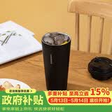 乐扣乐扣（LOCK&LOCK）保温杯遇见元气保温保冷咖啡杯弹跳盖男女颜值水杯550ML黑色