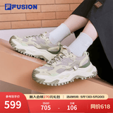FILA FUSION斐乐女鞋BIANCO老爹鞋季硬糖鞋休闲鞋厚底运动鞋女 银云/米色-SA 39