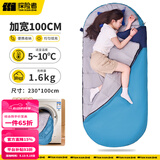 探险者（TAN XIAN ZHE）户外睡袋成人加厚加大加宽室内午休露营酒店隔脏睡袋防寒秋冬季 【加宽无束缚5~10℃】浅蓝1.6KG