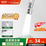 苏泊尔（SUPOR）龙头起泡器360°万向厨房水龙头防溅水神器延伸器全铜增压水嘴S