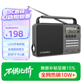 山水（SANSUI）M36全波段老人收音机老年人插卡音乐播放器便携式随身听FM调谐广播音响充电迷你蓝牙音箱 灰色