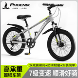 凤凰（Phoenix）凤凰儿童山地自行车3-5-8-15-18岁单车男女减震变速20寸灰色