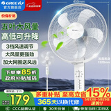格力（GREE）电风扇家用大风量落地扇立式节能电扇客厅卧室宿舍摇头定时空气循环风扇台地两用排气扇空调伴侣 【白色】金属网罩 强风劲凉 可升降经典款 4012