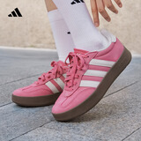 adidas「T头鞋」BARREDA板鞋德训鞋男女阿迪达斯轻运动   粉色/汉玉白/树脂黄   35.5