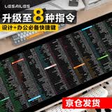 飞遁LESAILES快捷键大全大号鼠标垫 锁边加厚办公电脑桌垫800*300*3mm