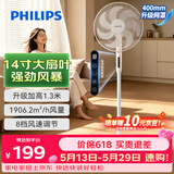 飞利浦（PHILIPS）电风扇落地扇家用14寸七叶轻音台地两用立式电扇3D送风节能大风量遥控定时小风扇ACR2161SFD