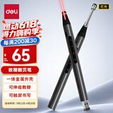 得力（deli）翻页笔教师用ppt伸缩教鞭激光翻页笔激光笔演讲笔 无线演示课件笔 红光 黑色MA115