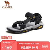 骆驼（CAMEL）户外沙滩潮流平底休闲男士凉鞋子 A822162412 黑色 42