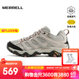 迈乐（Merrell）官方店男女款户外登山徒步鞋减震MOAB 3迈越者轻量防滑耐磨透气 J036346米白（女款） 35