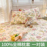 ins纯棉枕套一对装100全棉单个双人家用儿童整头枕头套枕芯内胆套 玛丽春天【一对装】 【一对装】 48cm*74cm