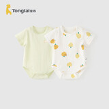 童泰（TONGTAI）婴儿包屁衣夏季纯棉宝宝连体衣衣服哈衣爬服薄款睡衣绿色90cm