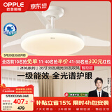 欧普照明（OPPLE）风扇灯护眼全光谱智控LEDRa95餐厅护眼卧室灯36寸 冰风白