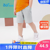 361°儿童短裤夏季男女童3-12岁透气运动裤梭织五分裤 灰 110