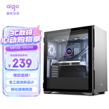 爱国者（aigo）YOGO K1钛灰色 超高兼容性 9风扇位 电脑机箱  E-ATX/ATX主板/360水冷/钢化玻璃全侧/4090显卡