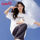 班尼路（Baleno）宽松圆领纯棉短袖T恤女2026年夏季休闲百搭上衣通勤时尚款女装