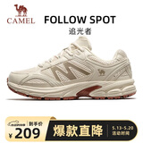 骆驼（CAMEL）女鞋复古慢跑步透气缓震休闲运动鞋子 K25C09L7023 尘土棕 37