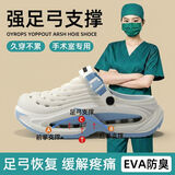 ECAC医用手术室洞洞鞋男款夏季2026新款厚底外穿足弓支撑大码凉拖鞋女 白蓝【专为手术室设计】足弓支撑/久穿不累 42 -43码（建议41-42脚）