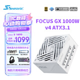 海韵（SEASONIC）【FOCUS v4】1000W 金牌全模 白色电脑电源 ｜ATX 3.1 ｜支持RTX 5090/9070显卡