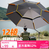 佳钓尼（JIADIAONI）伏魔钓鱼伞遮阳伞万向防雨防紫外线防晒防风钓伞加厚加固户外雨伞 1.8米 伏魔直杆伞新升级UPF2000 防暴雨抗大风
