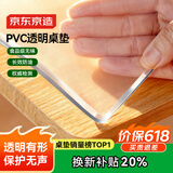 京东京造 2mm加厚磨砂 桌布PVC软玻璃餐桌垫食品级防水防油桌面垫80*140cm