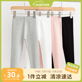 贝瑞加（Babyprints）儿童打底裤宝宝棉质裤子女孩甜美外穿长裤春秋百搭底裤 白色100