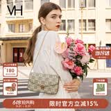 VANESSA HOGAN VH女包山茶花信封包轻奢老花链条小包单肩斜挎包生日礼物送女友