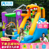 博士豚儿童家用充气城堡大型幼儿园淘气堡滑梯蹦蹦床小型儿童室内游乐园 [热]72007-小狗-跳床款