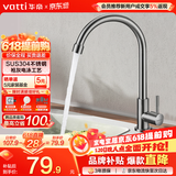 华帝（VATTI）单冷厨房水龙头304不锈钢枪灰 洗菜盆洗菜池水槽适用 016000H