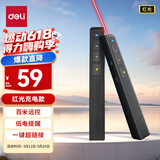 得力（deli）激光笔 百米远控教师专用ppt超链切换 激光笔教鞭/无线演示器课件笔 红光激光翻页笔 黑色 2802PL