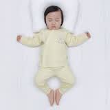 欢喜小熊婴儿衣服宝宝冬季内衣套装儿童睡衣秋冬三层保暖纯棉护肚高腰套