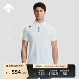 DESCENTE迪桑特TRAINING综训UPF50+防晒男士短袖POLO衫夏季 WT-白色 2XL (185/104A)