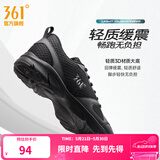361°运动鞋男鞋夏季新品透气网面跑鞋黑色通勤轻质慢跑步鞋男 曜石黑/烟灰【透气网布】 42