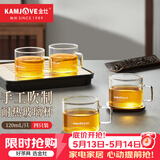 金灶（KAMJOVE）茶杯玻璃茶杯品茗杯耐热玻璃杯 家用办公室喝茶杯泡茶杯小茶杯 K-106/4个装120毫升