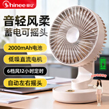 赛亿充电定时USB小风扇空气循环家用风扇台挂电风扇户外便携轻音换气摇头扇床头办公室桌面小电扇