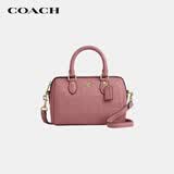 蔻驰（COACH）【品牌直供】女士ROWAN迷你斜挎单肩波士顿包粉色CCF28礼物