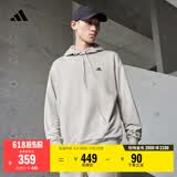 adidas休闲加厚毛圈连帽卫衣套头衫男女秋冬阿迪达斯官方轻运动   金属灰   XS