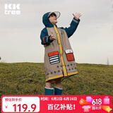 Kocotreekk树儿童雨衣带书包位防水加厚冲锋衣全身雨披男女童防风时尚雨衣