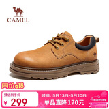 骆驼（CAMEL）低帮工装鞋春夏英伦皮革休闲男士马丁鞋 G15A076064 驼色 40