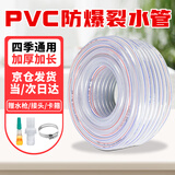 婉和水管软管浇花浇菜自来水管家用塑料PVC防爆防冻透明蛇皮管4分10米