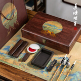 善琏湖笔万里锦卷至尊款 文房四宝套装毛笔套装笔墨纸砚书法砚台墨条歙砚笔搁节日自用送礼