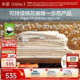 水星家纺棉被子棉花被子被芯纯棉A类新疆棉双人约3斤棉220x240cm
