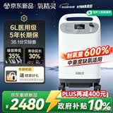 氧精灵医用级制氧机吸氧机轻音家用老人氧气机5L升级6L升中重度缺氧Y66W