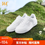 361°运动女鞋春夏季复古厚底增高小白鞋休闲板鞋舞蹈鞋682426611-1