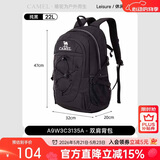 骆驼（CAMEL）户外防水登山包大容量徒步旅行双肩书包男女专业休闲运动包纯黑