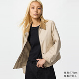 优衣库女装休闲短茄克/巴恩风外套夹克483807 484664 483807/31米色 M