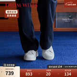 THOM WILLS内增高小白鞋男士经典白色板鞋百搭休闲鞋厚底春季透气商务男鞋 白色（鳄鱼纹尾）G942-1 （需比运动鞋选小一码购买） 37 /5.5码