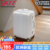 EAZZ【一体铝框｜退换免费】行李箱铝镁合金拉杆箱旅行箱登机密码皮箱 高端 铝框-白色 20英寸 登机箱 签约商务手提箱