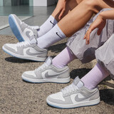 耐克NIKE男女AJ1小迪奥 轻奢感AJ 1运动休闲鞋DC0774-105白灰40.5