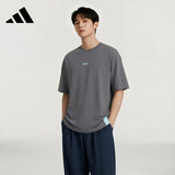 阿迪达斯（adidas）男装时尚潮流宽松圆领休闲运动短袖KE6191 L
