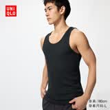 优衣库罗纹背心男装26春夏新款482759 09 黑色 XL